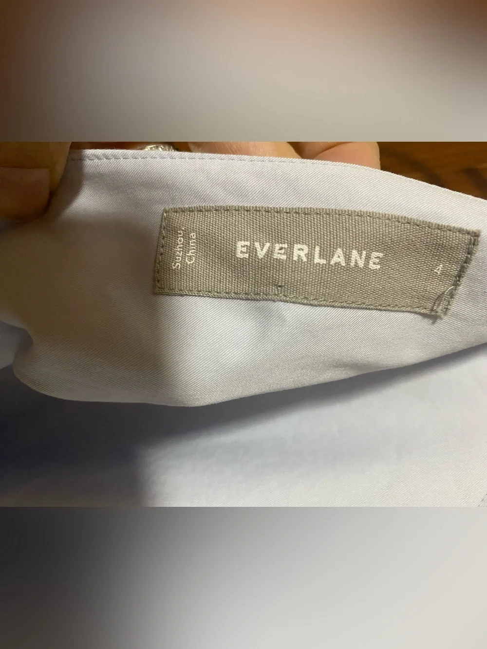 Everlane cotton poplin sleeveless light blue back cutout summer midi dress  S - Picture 7 of 8